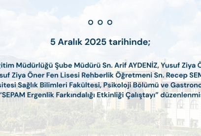 SEPAM Adolescence Awareness Workshop Held at Antalya Bilim University